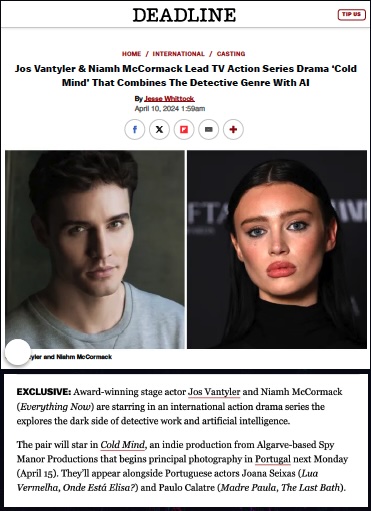 Deadline Trade Press publication COLD MIND